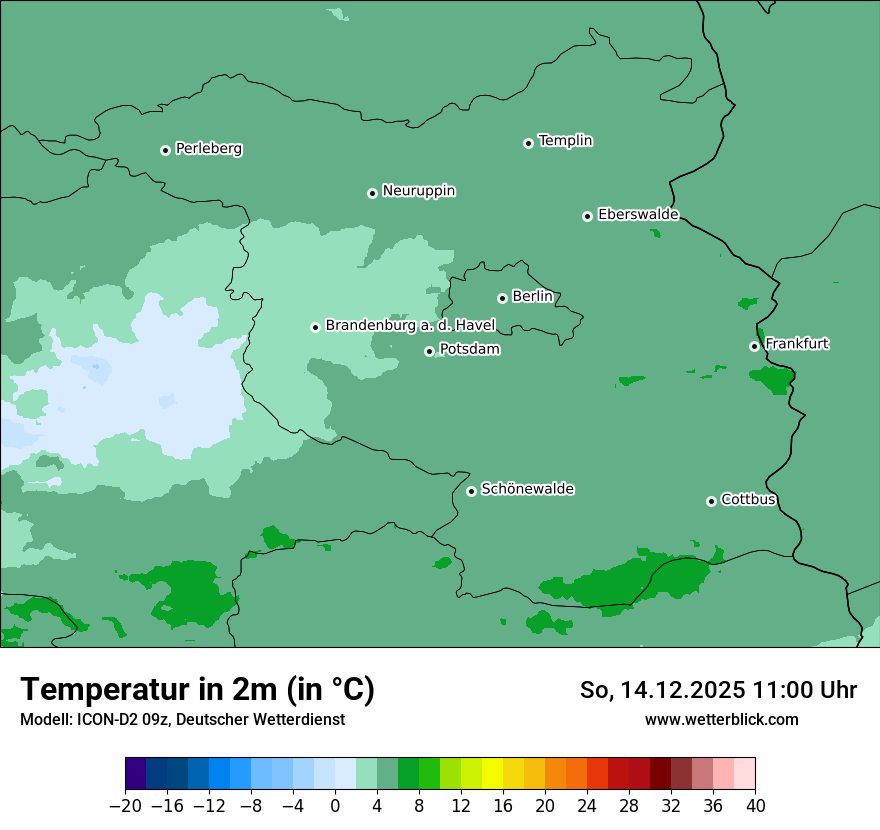 Modellkarten Temperatur