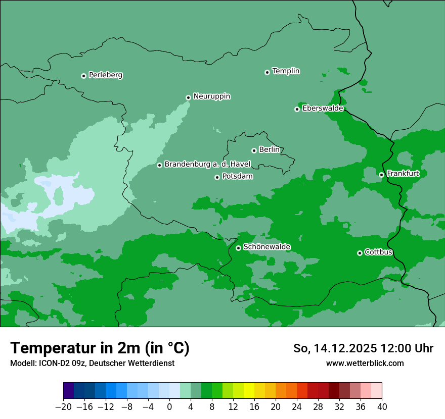 Modellkarten Temperatur