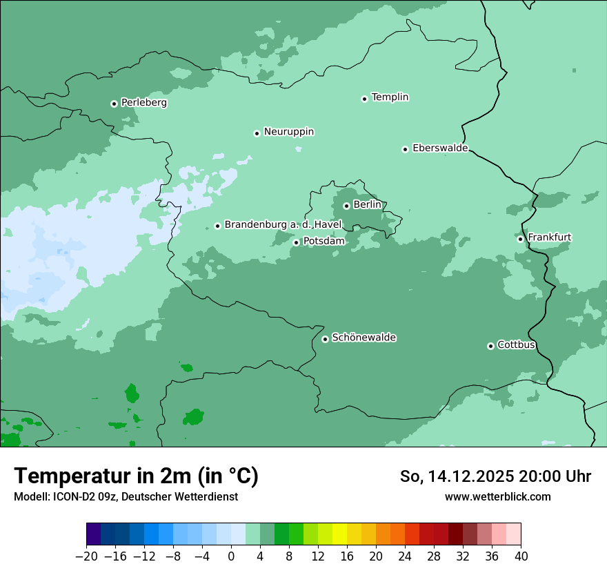Modellkarten Temperatur