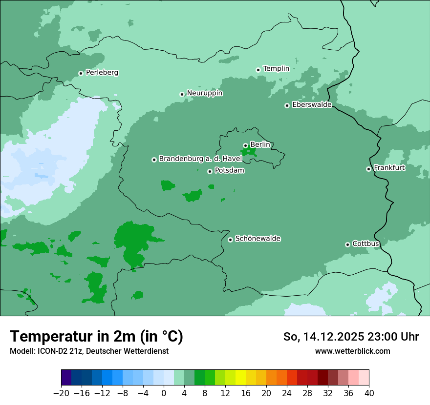 Modellkarten Temperatur