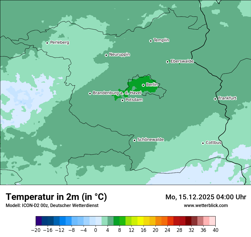 Modellkarten Temperatur