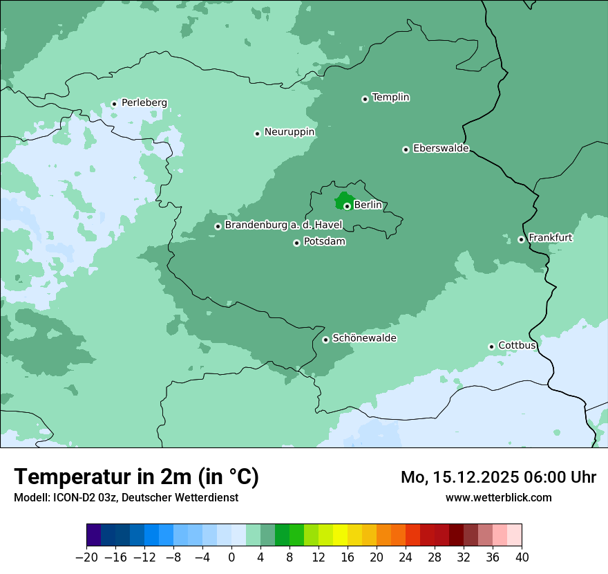 Modellkarten Temperatur
