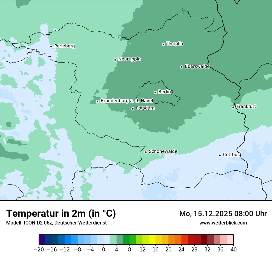 Modellkarten Temperatur