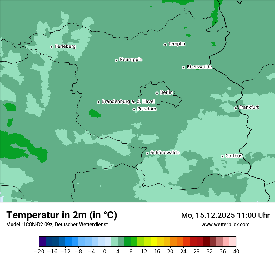 Modellkarten Temperatur