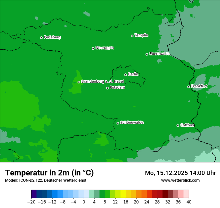 Modellkarten Temperatur