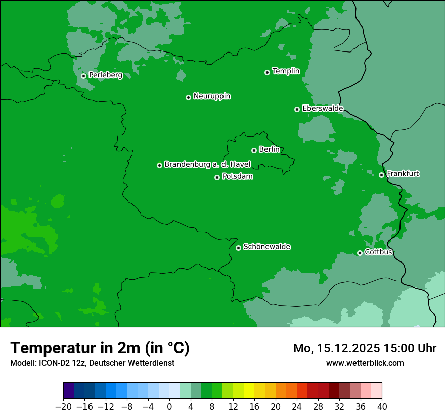 Modellkarten Temperatur
