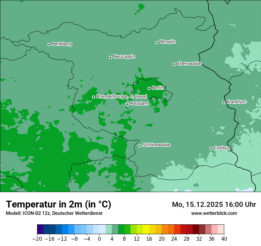Modellkarten Temperatur