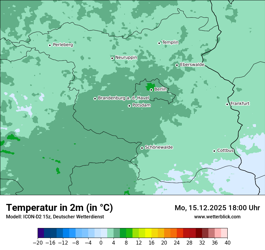 Modellkarten Temperatur