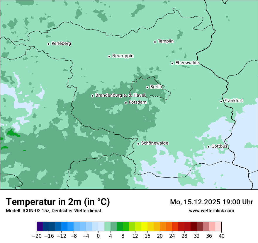 Modellkarten Temperatur