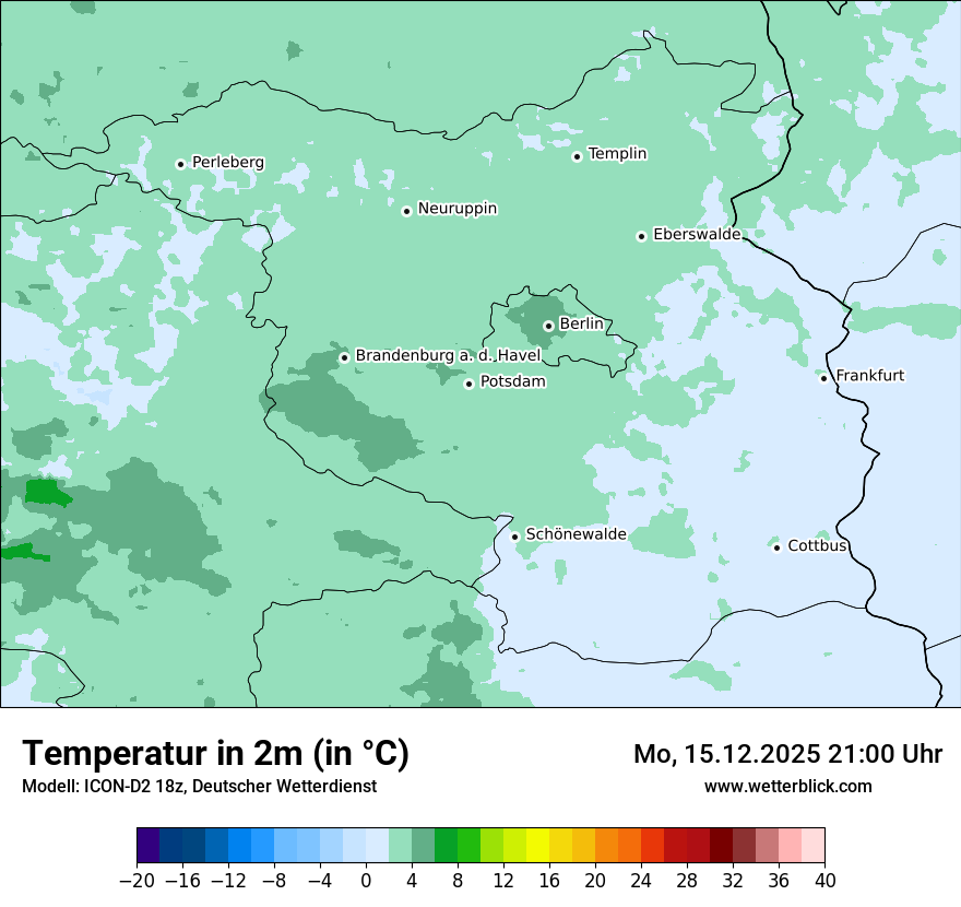 Modellkarten Temperatur