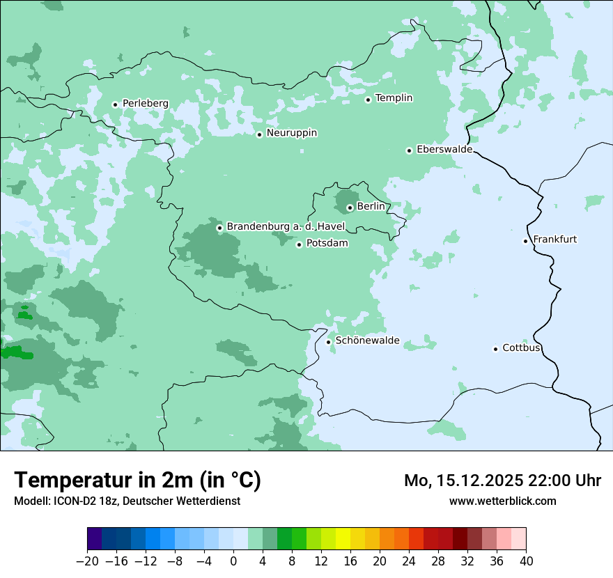 Modellkarten Temperatur