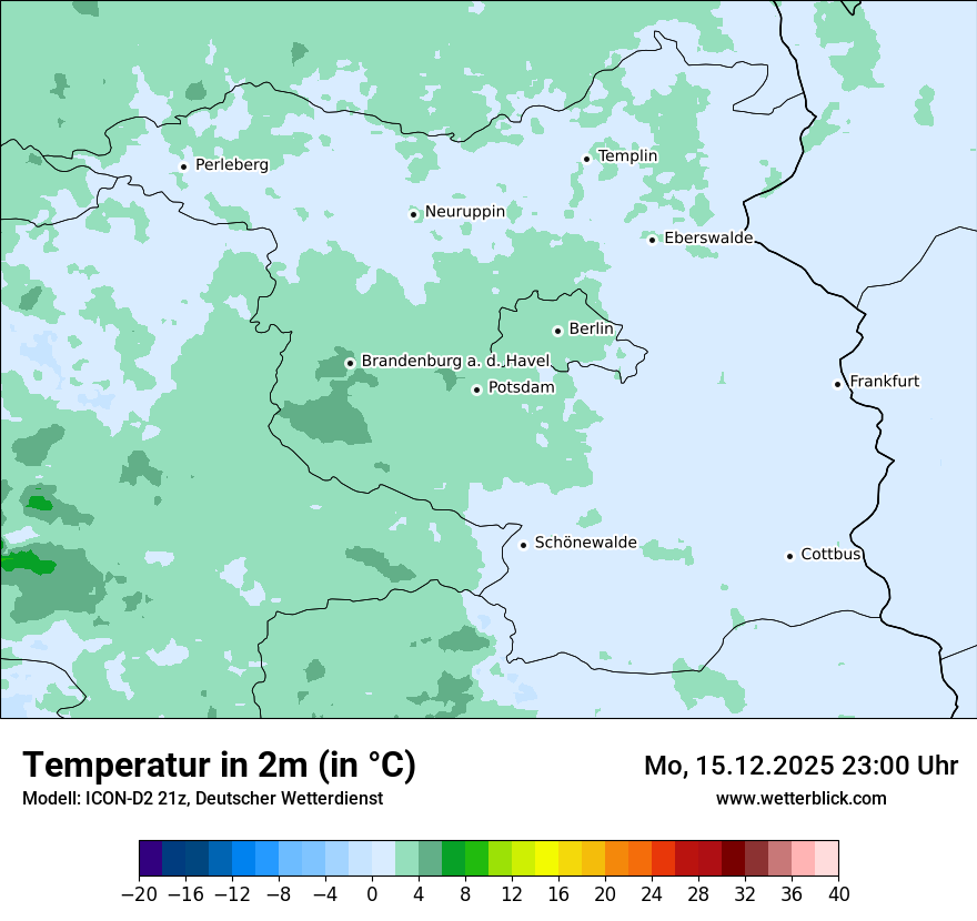 Modellkarten Temperatur