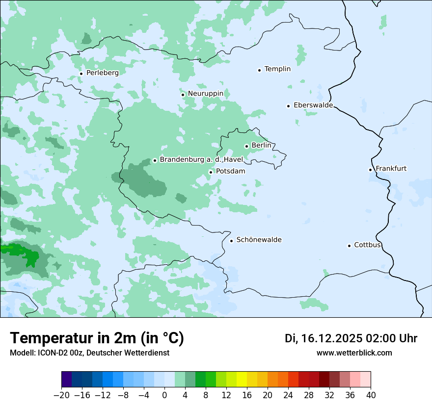 Modellkarten Temperatur