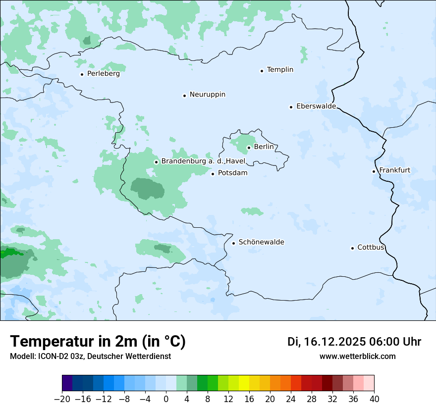 Modellkarten Temperatur
