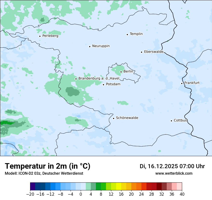 Modellkarten Temperatur