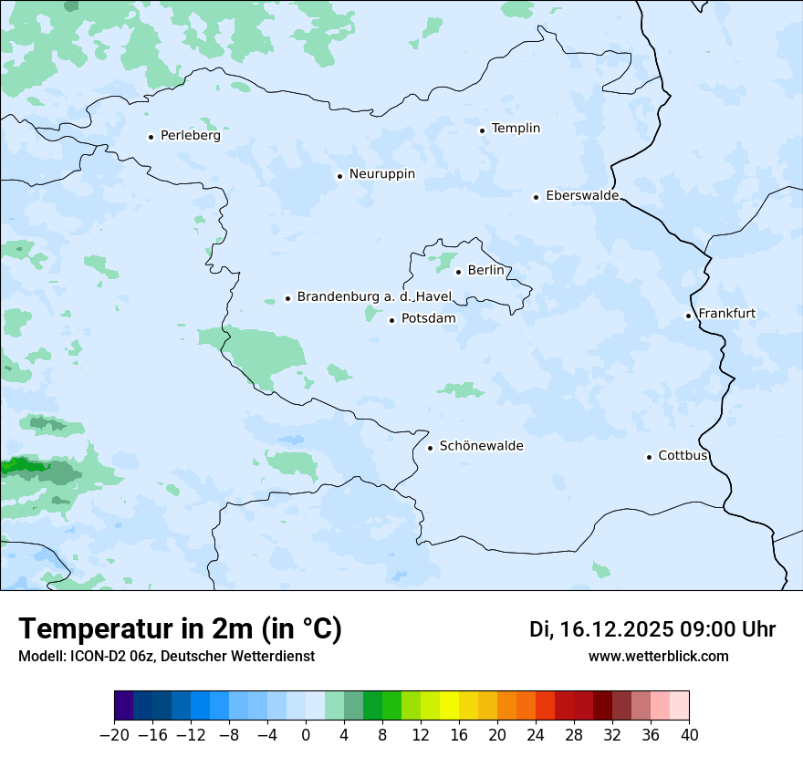 Modellkarten Temperatur