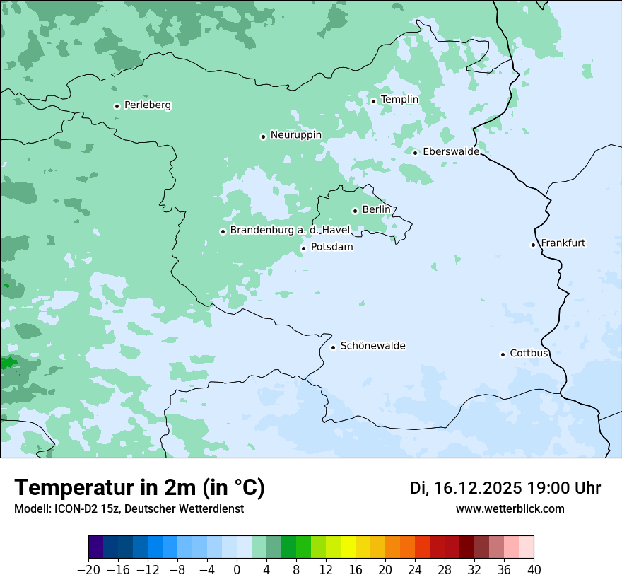 Modellkarten Temperatur