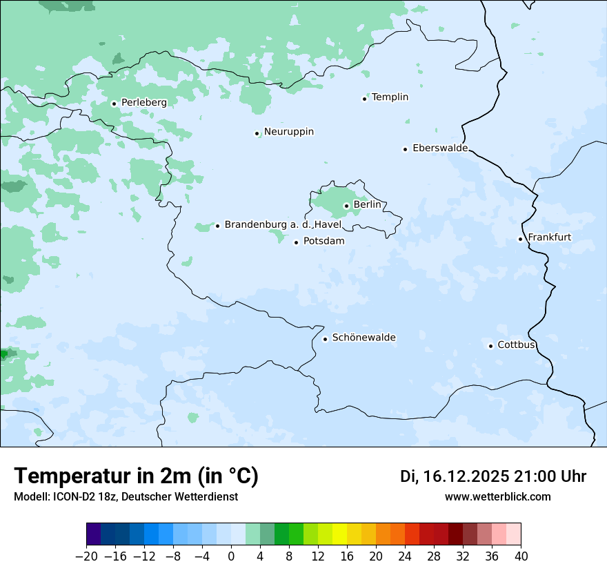 Modellkarten Temperatur