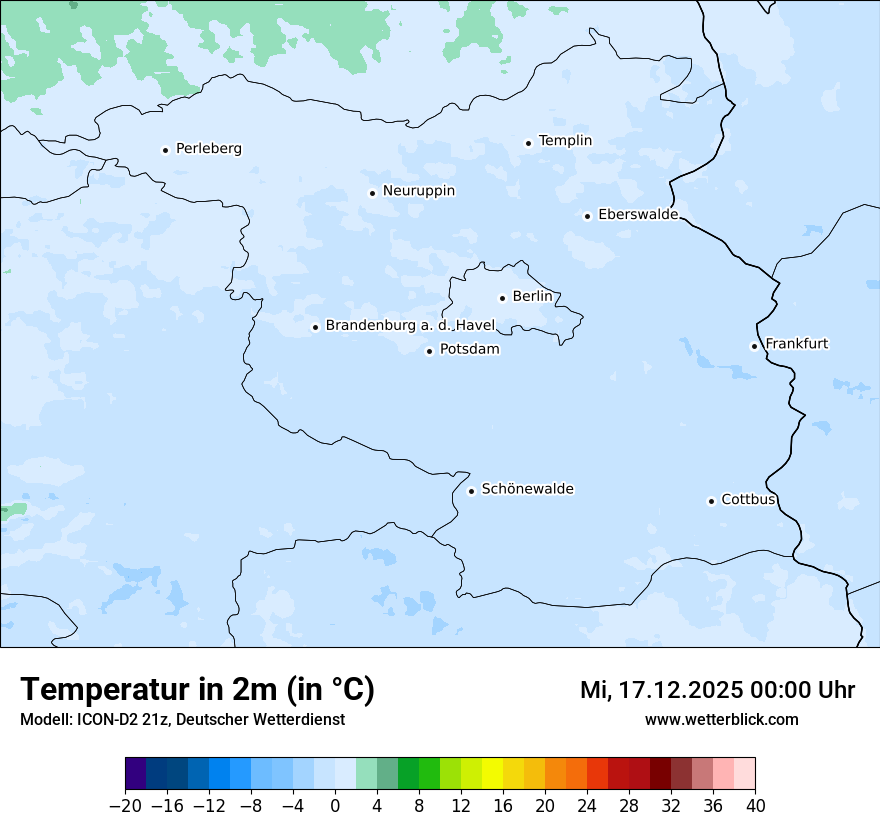 Modellkarten Temperatur