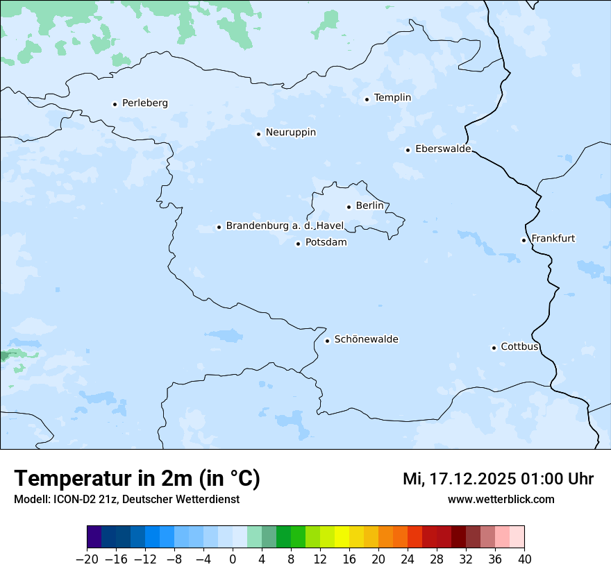 Modellkarten Temperatur