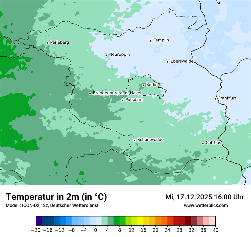 Modellkarten Temperatur