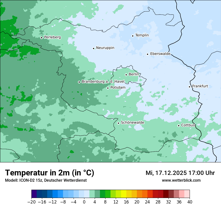 Modellkarten Temperatur