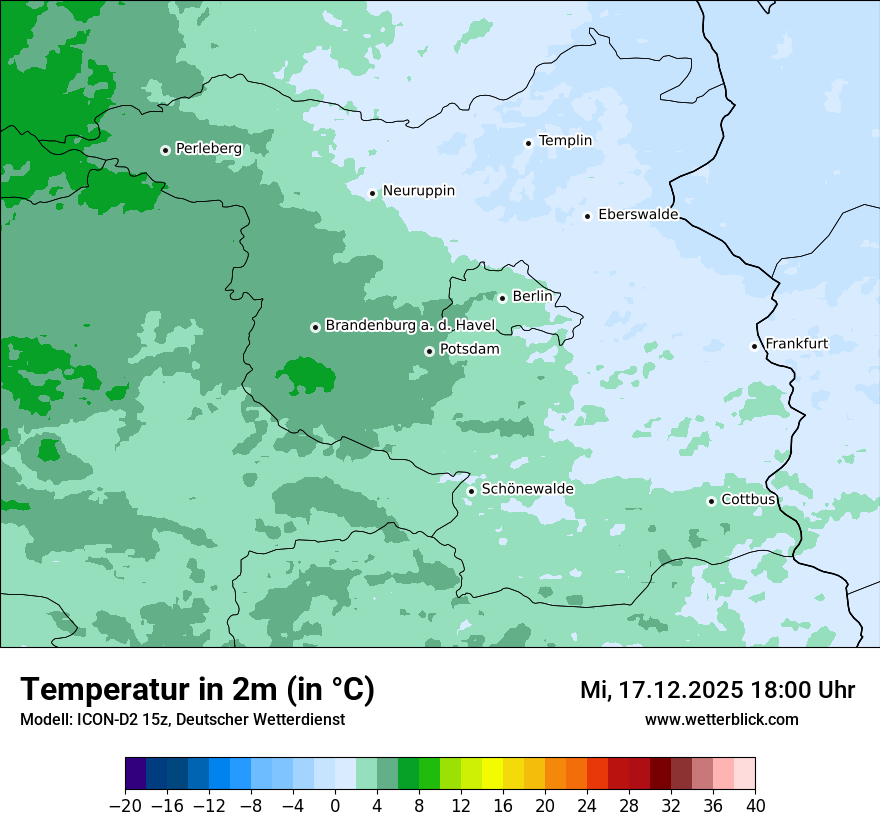 Modellkarten Temperatur