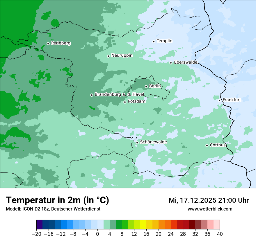 Modellkarten Temperatur