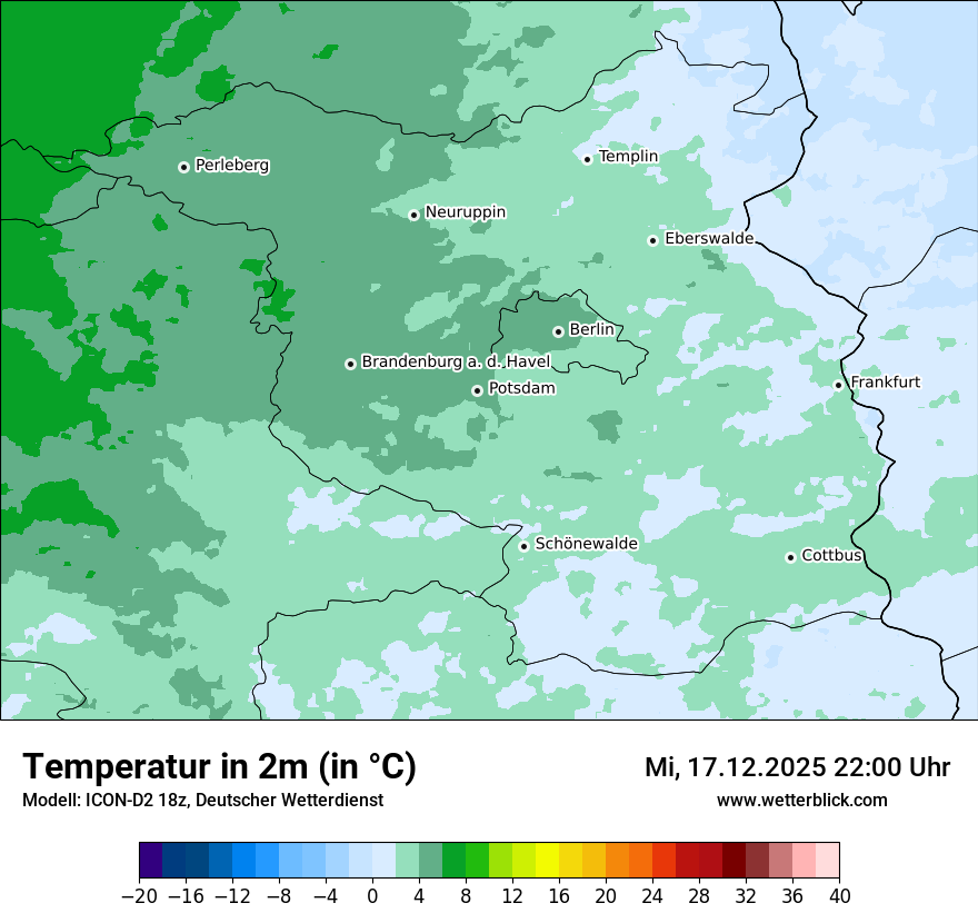 Modellkarten Temperatur