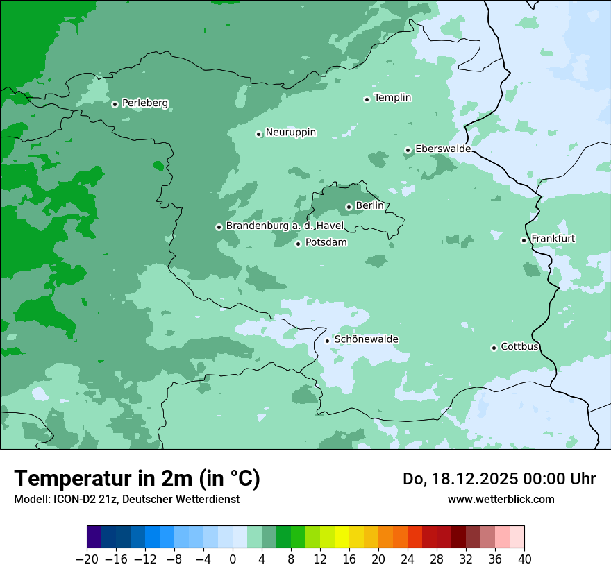 Modellkarten Temperatur