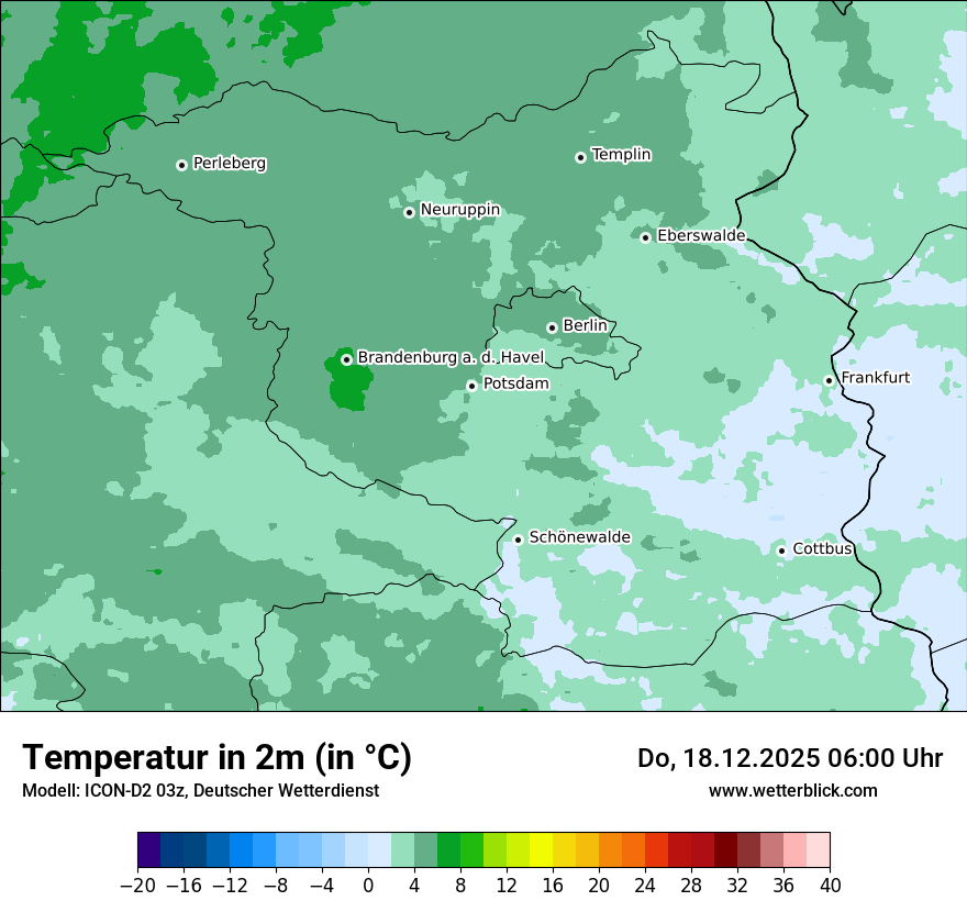 Modellkarten Temperatur