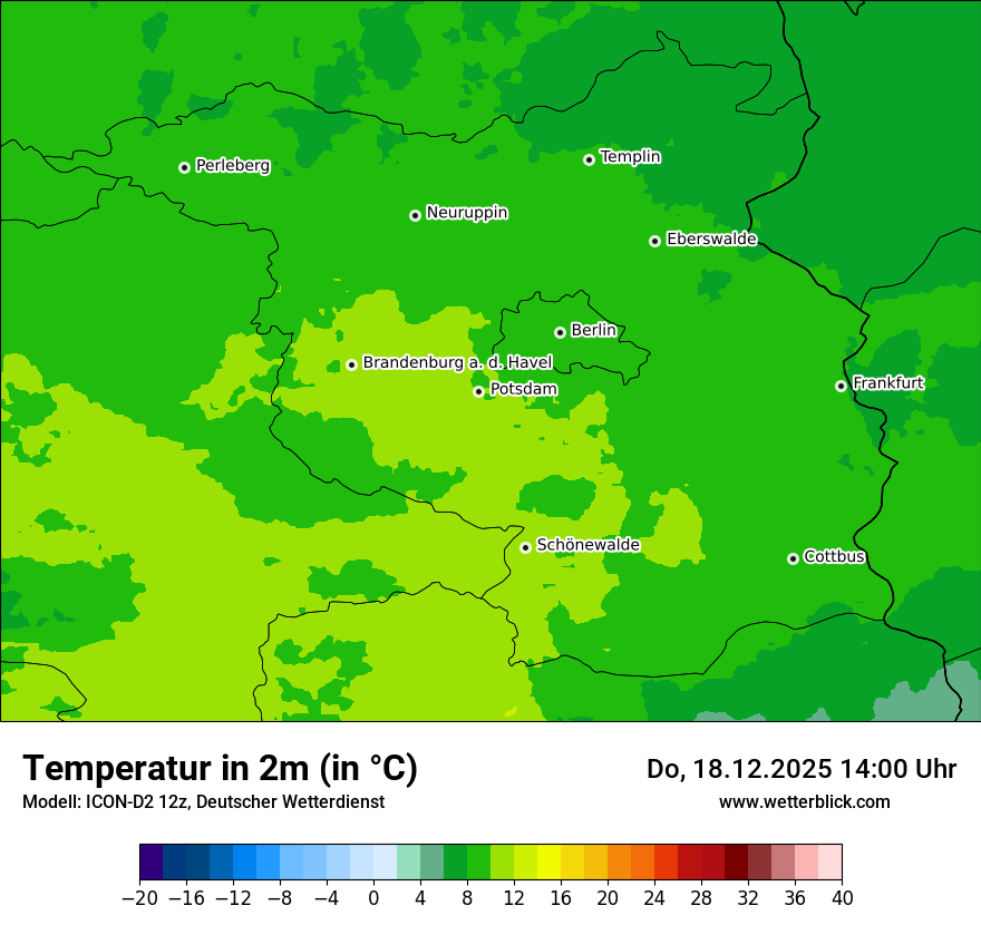 Modellkarten Temperatur