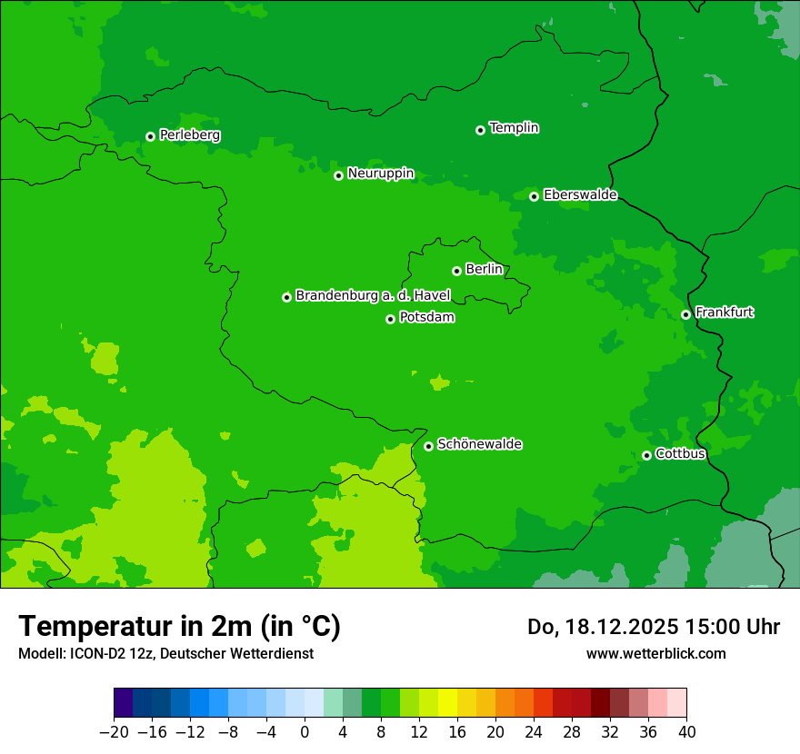 Modellkarten Temperatur