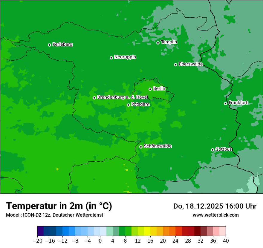 Modellkarten Temperatur