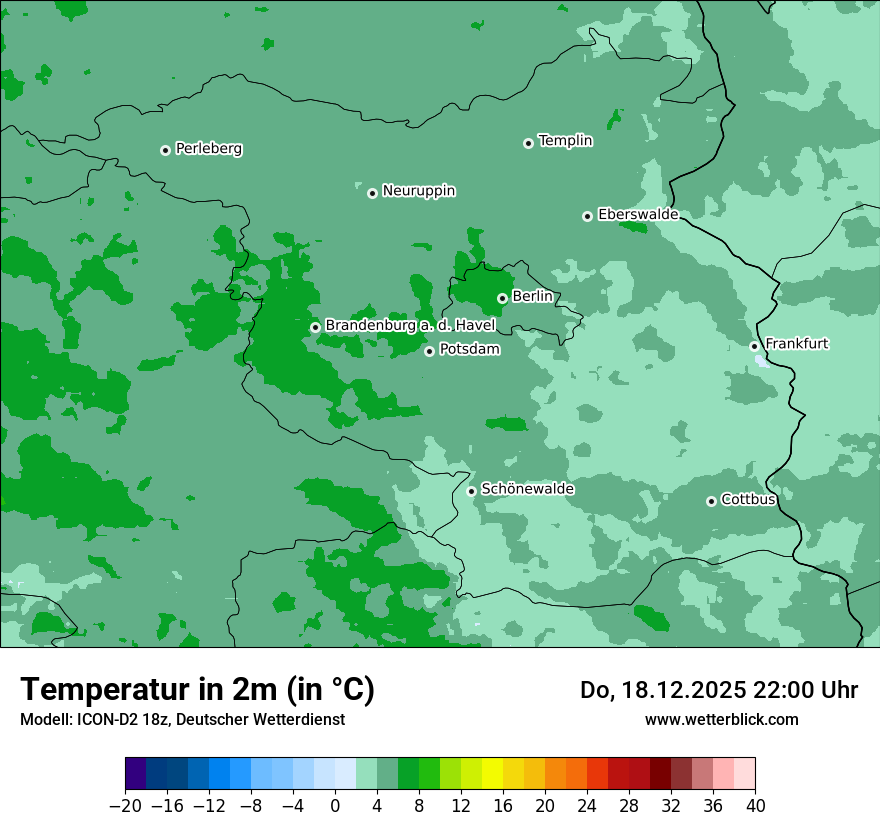 Modellkarten Temperatur
