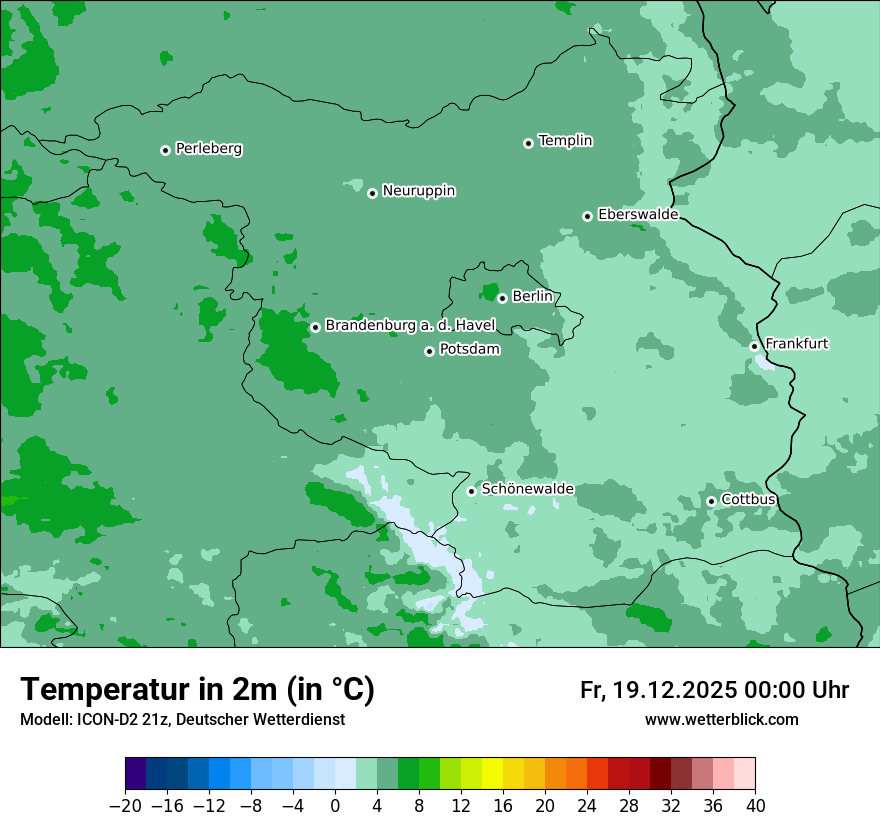 Modellkarten Temperatur