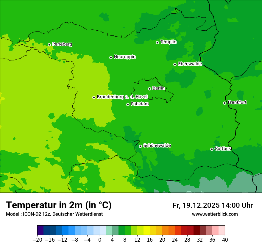 Modellkarten Temperatur
