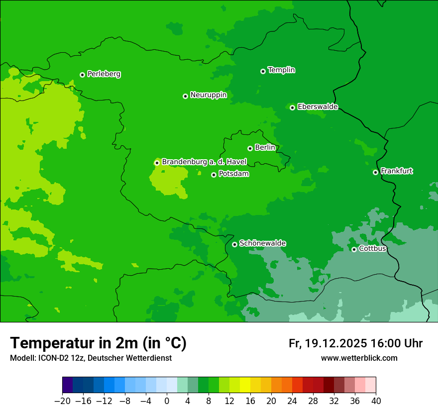 Modellkarten Temperatur