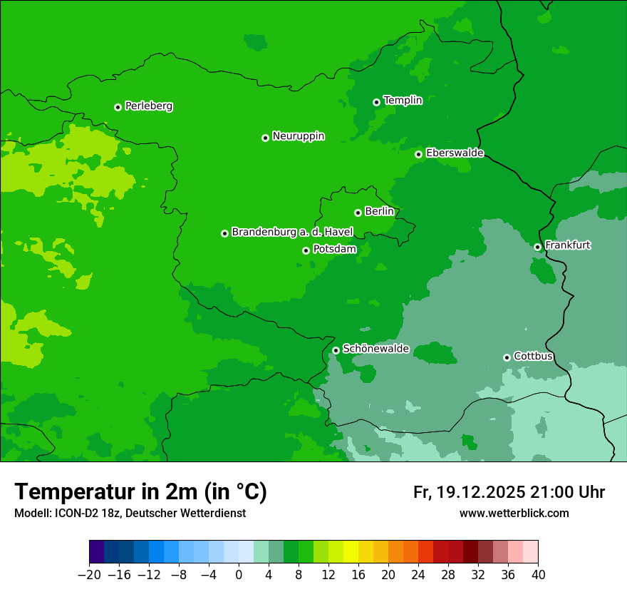 Modellkarten Temperatur