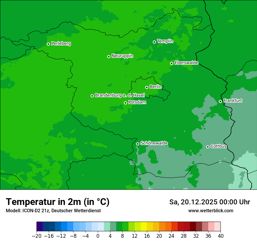 Modellkarten Temperatur