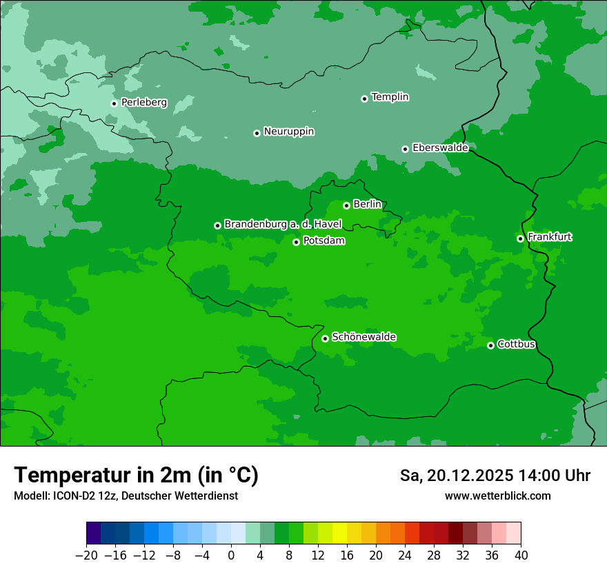 Modellkarten Temperatur