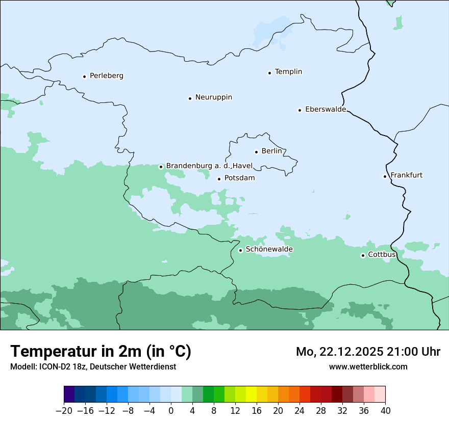 Modellkarten Temperatur