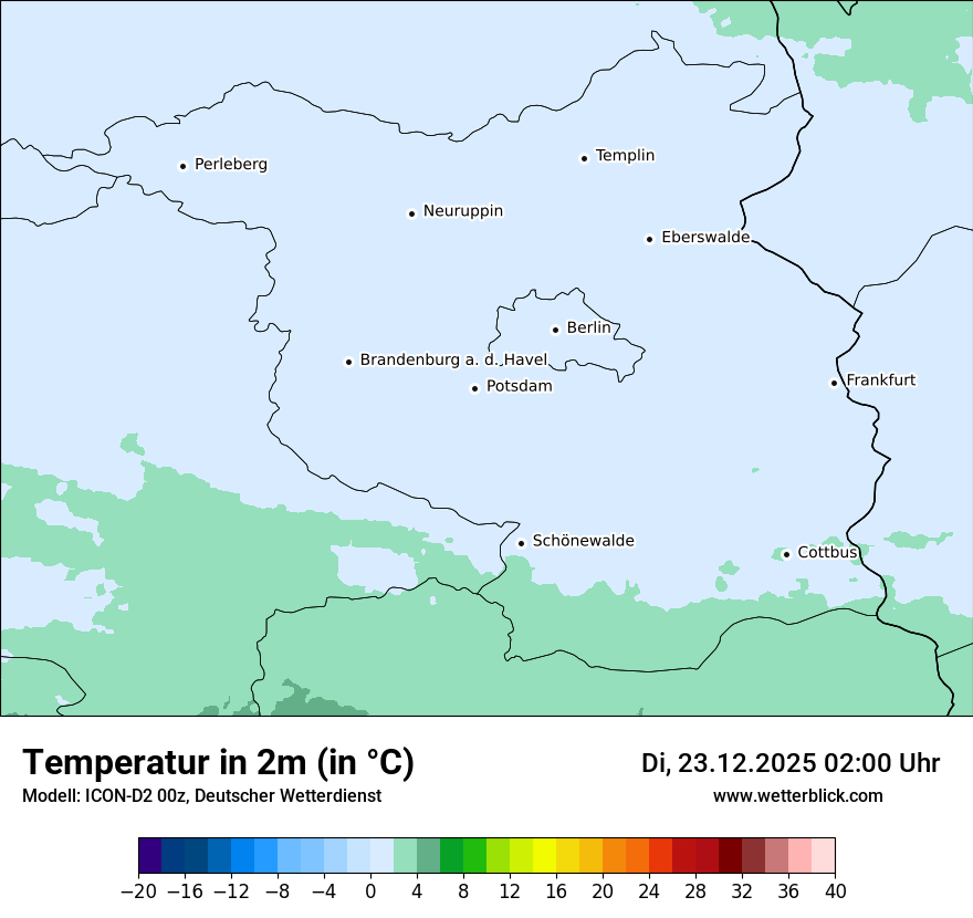 Modellkarten Temperatur