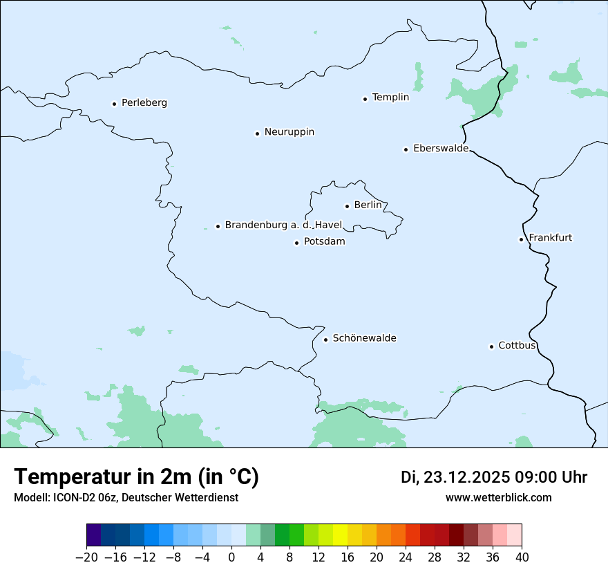 Modellkarten Temperatur