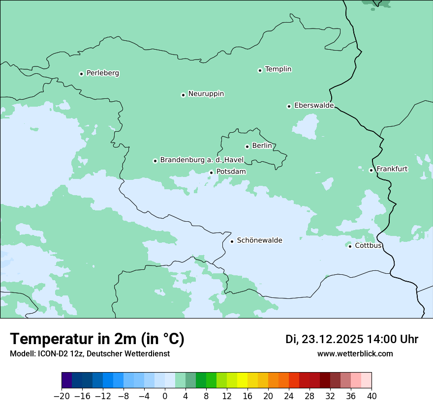 Modellkarten Temperatur