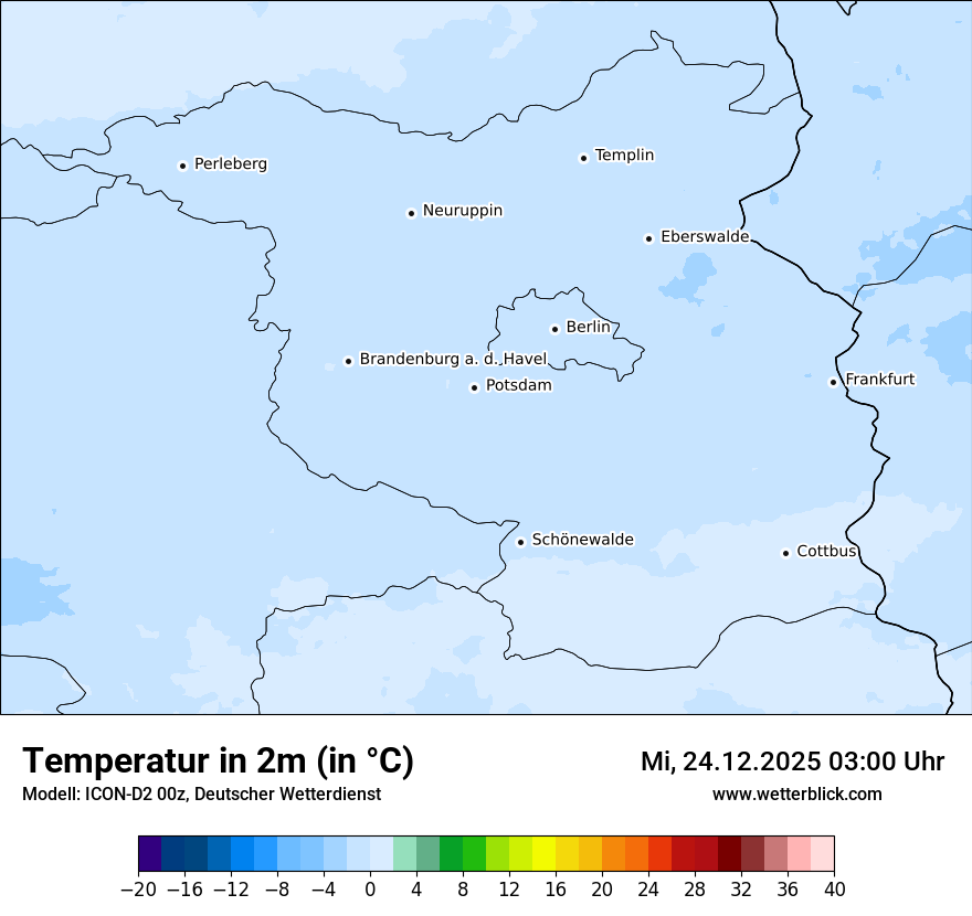 Modellkarten Temperatur