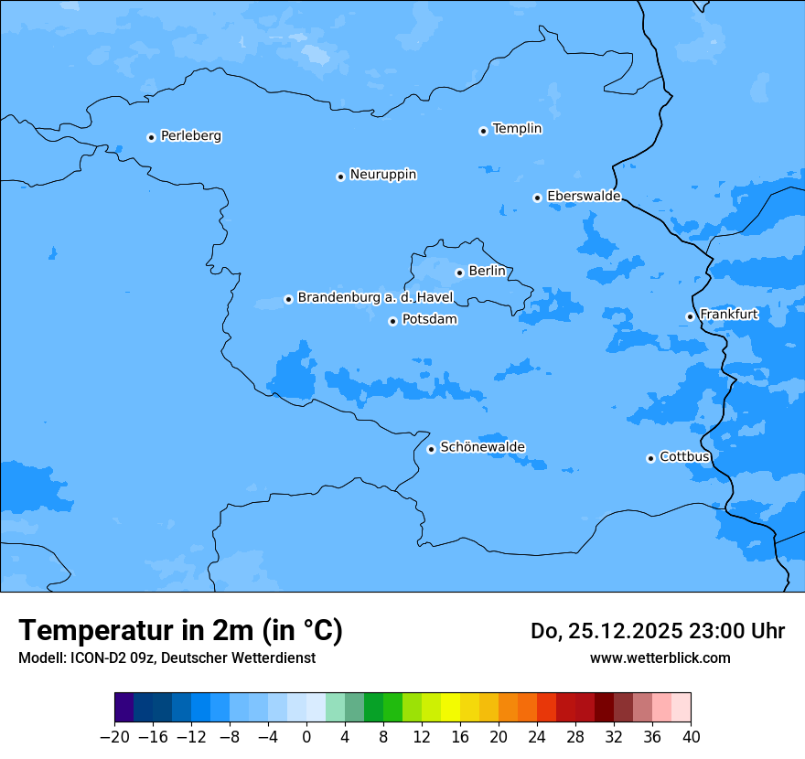 Modellkarten Temperatur