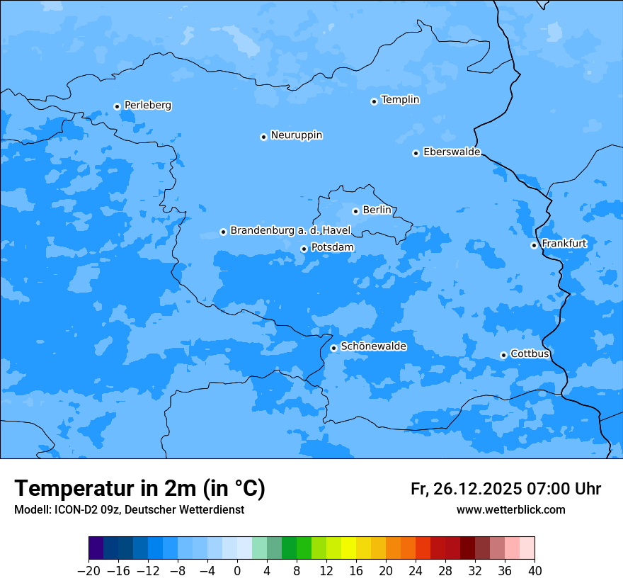 Modellkarten Temperatur