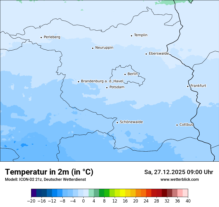 Modellkarten Temperatur