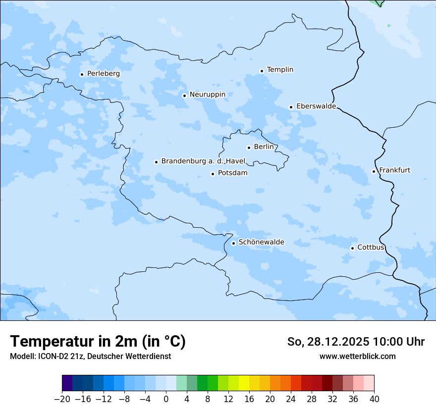 Modellkarten Temperatur